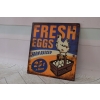 Blaszany Szyld - Fresh Eggs - Świeże Jajka Jaja - Farma Kury Reklama Ozdoba