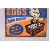 Blaszany Szyld - Fresh Eggs - Świeże Jajka Jaja - Farma Kury Reklama Ozdoba