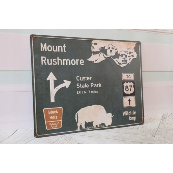 Blaszany Szyld - Mount Rushmore - Prezydent Ameryka Stany - Tablica Znak
