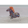 Szkło Murano Style - Kolorowy Koń Konik - Figura Rzeźba ze Szkła - Ozdoba