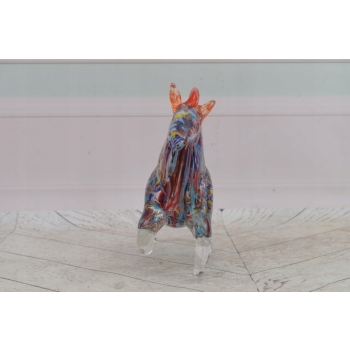 Szkło Murano Style - Kolorowy Koń Konik - Figura Rzeźba ze Szkła - Ozdoba