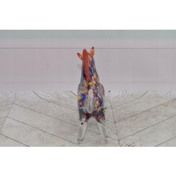 Szkło Murano Style - Kolorowy Koń Konik - Figura Rzeźba ze Szkła - Ozdoba