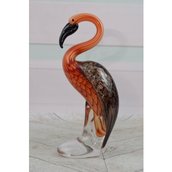 Szkło Murano Glass - Kolorowy Flaming - Ptak - Figura Prezent - Dekoracja