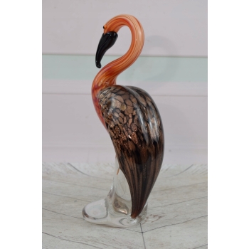 Szkło Murano Glass - Kolorowy Flaming - Ptak - Figura Prezent - Dekoracja