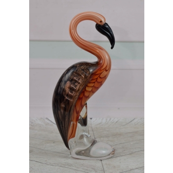 Szkło Murano Glass - Kolorowy Flaming - Ptak - Figura Prezent - Dekoracja