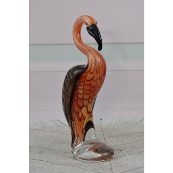 Szkło Murano Glass - Kolorowy Flaming - Ptak - Figura Prezent - Dekoracja