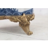 Porcelanowy Wazon - Amfora Waza - Porcelana + Brąz - Kwiaty Ważka - Ozdoba