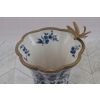 Porcelanowy Wazon - Amfora Waza - Porcelana + Brąz - Kwiaty Ważka - Ozdoba