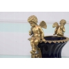 Porcelanowy Wazon - Amfora Waza - Fiolet - Porcelana + Brąz - Anioły Ozdoba