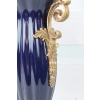Porcelanowy Wazon - Amfora Waza - Fiolet - Porcelana + Brąz - Anioły Ozdoba