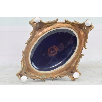 Porcelanowy Wazon - Amfora Waza - Fiolet - Porcelana + Brąz - Anioły Ozdoba