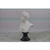 Marmurowa Figura - Popiersie Kobiety z Kwiatami - Figura Rzeźba Marmur