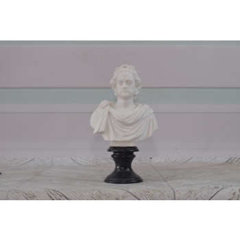 Marmurowa Figura - Popiersie Cesarza Rzymskiego - Figura Rzeźba Marmur