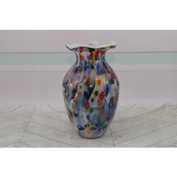 Wielokolorowy Wazon Murano Style - Wazon na Kwiaty - Grube Włoskie Szkło