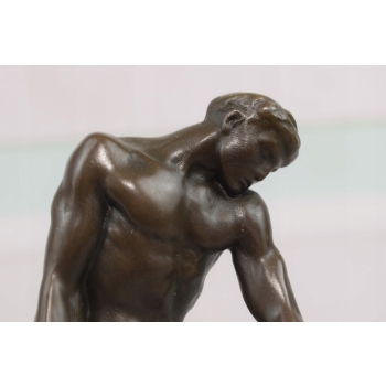 Auguste Rodin Adam - Posąg Akt Mężczyzny - Syg - Rzeźba Figura z Brązu 19cm