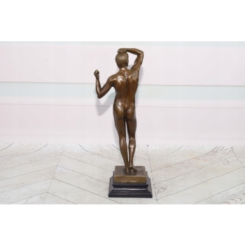 Nowoczesna Figura Akt Nagiego Mężczyzny - Rodin - Rzeźba z Brązu Ozdoba