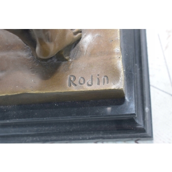 Nowoczesna Figura Akt Nagiego Mężczyzny - Rodin - Rzeźba z Brązu Ozdoba