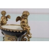 Porcelanowy Wazon - Amfora Waza - Kwiaty - Porcelana + Brąz - Anioły Ozdoba