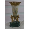 Pałacowy Porcelanowy Wazon - Waza - Złote Anioły - Porcelana + Brąz Ozdoba
