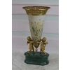 Pałacowy Porcelanowy Wazon - Waza - Złote Anioły - Porcelana + Brąz Ozdoba