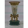 Pałacowy Porcelanowy Wazon - Waza - Złote Anioły - Porcelana + Brąz Ozdoba