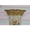 Pałacowy Porcelanowy Wazon - Waza - Złote Anioły - Porcelana + Brąz Ozdoba