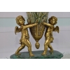 Pałacowy Porcelanowy Wazon - Waza - Złote Anioły - Porcelana + Brąz Ozdoba