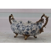 Muzealna Patera Porcelanowa - Secesja Wazon Amfora Porcelana + Brąz Ozdoba