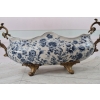 Muzealna Patera Porcelanowa - Secesja Wazon Amfora Porcelana + Brąz Ozdoba