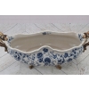Muzealna Patera Porcelanowa - Secesja Wazon Amfora Porcelana + Brąz Ozdoba