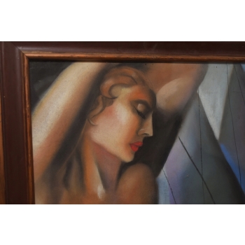 T De Łempicka - Portret Nagiej Kobiety - Akt - Obraz Olejny