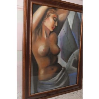 T De Łempicka - Portret Nagiej Kobiety - Akt - Obraz Olejny