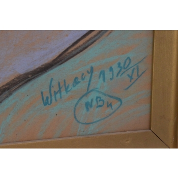 I. Witkiewicz Witkacy 1930 - Portret Dziewczynki Kobiety - Pastel - Obraz