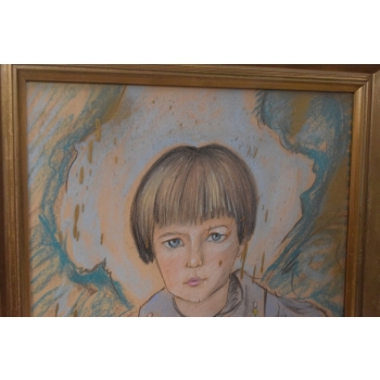 I. Witkiewicz Witkacy 1930 - Portret Chłopca Arystokraty - Pastel - Obraz