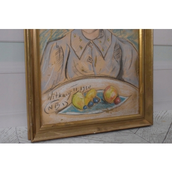 I. Witkiewicz Witkacy 1930 - Portret Chłopca Arystokraty - Pastel - Obraz