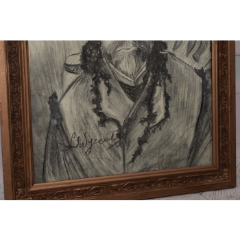 L. Wyczółkowski - Portret Mężczyzny - Pastel za Szkłem - Obraz
