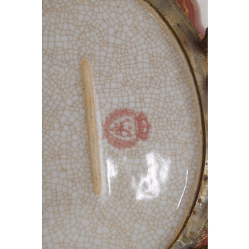 Patera Porcelanowa 4 Anioły - Czerwona Porcelana Anioł Amor - Miłosna Scena