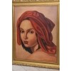 T De Łempicka - Portret Dziewczyny - Kobieta w Turbanie - Obraz Olejny