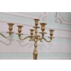 Komplet Świeczników Mosiężnych - Świecznik Lichtarz 5 Ramienny - Mosiądz