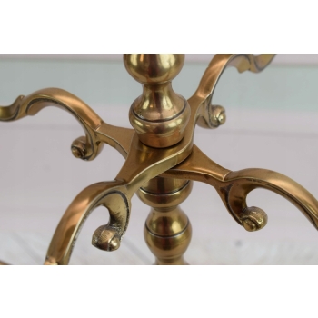 Komplet Świeczników Mosiężnych - Świecznik Lichtarz 5 Ramienny - Mosiądz