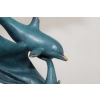Kaskada Delfinów - Delfin - Figura Rzeźba z Brązu Patynowanego - Prezent