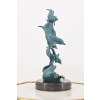 Kaskada Delfinów - Delfin - Figura Rzeźba z Brązu Patynowanego - Prezent