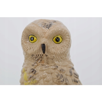 Porcelanowy Wazon - Mądra Sowa - Porcelana Figura Rzeźba - Ozdoba Prezent