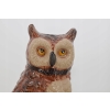 Porcelanowy Wazon - Mądra Sowa - Porcelana Figura Rzeźba - Ozdoba Prezent