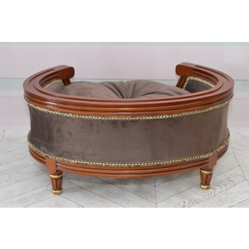 Sofa Kanapa - Legowisko Dla Psa Kota - Brązowe - Barok - Drewno
