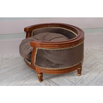 Sofa Kanapa - Legowisko Dla Psa Kota - Brązowe - Barok - Drewno