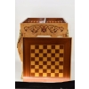 Drewniany Stolik Szachowy - Stół Art Deco - Drewno - Barok - Uszkodzony
