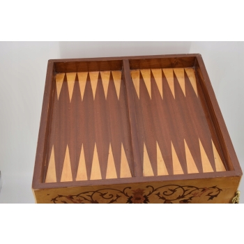 Drewniany Stolik Szachowy - Stół Art Deco - Drewno - Barok - Uszkodzony