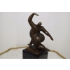 Modernistyczna Tancerka - Balerina - Akt Kobiety - Figura z Brązu- Ozdoba