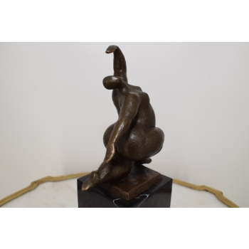 Modernistyczna Tancerka - Balerina - Akt Kobiety - Figura z Brązu- Ozdoba